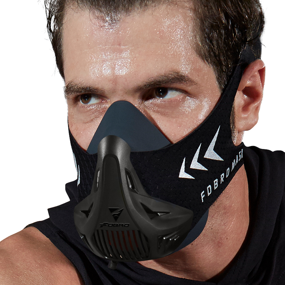 Black Face Mask Pack - Sports Mask Elevation Running Fitness Pack