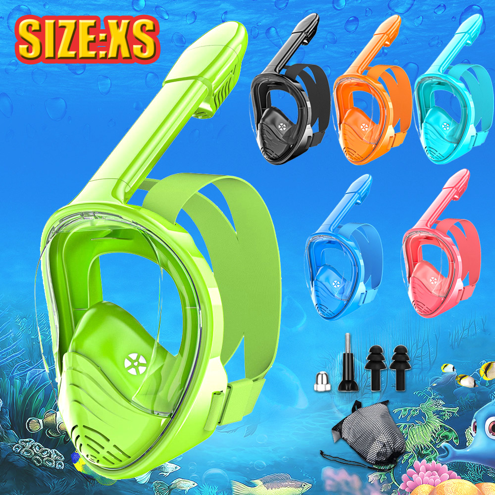 Anti Pollution Mask - Kids Full Face Snorkel Mask Diving