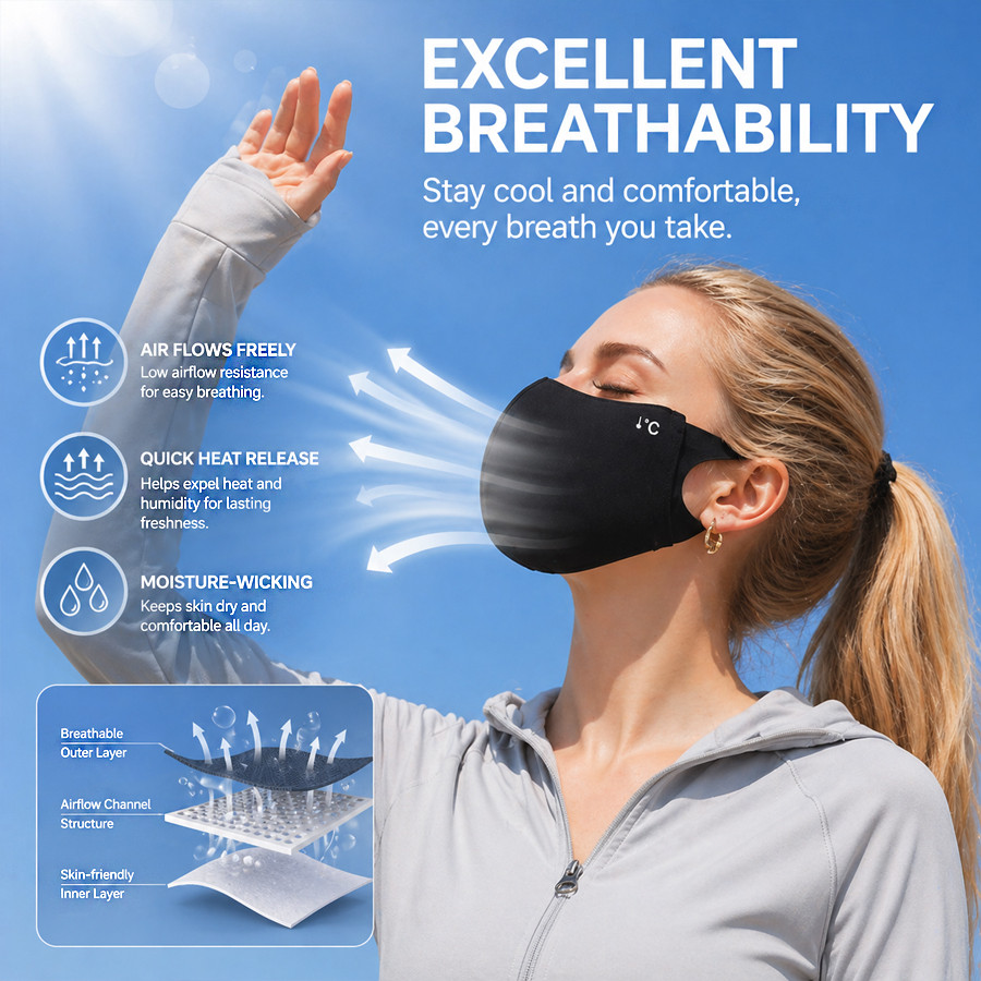 Cooling Summer Sun Mask Outdoo – Sports Mask Breathable recenzja i cena