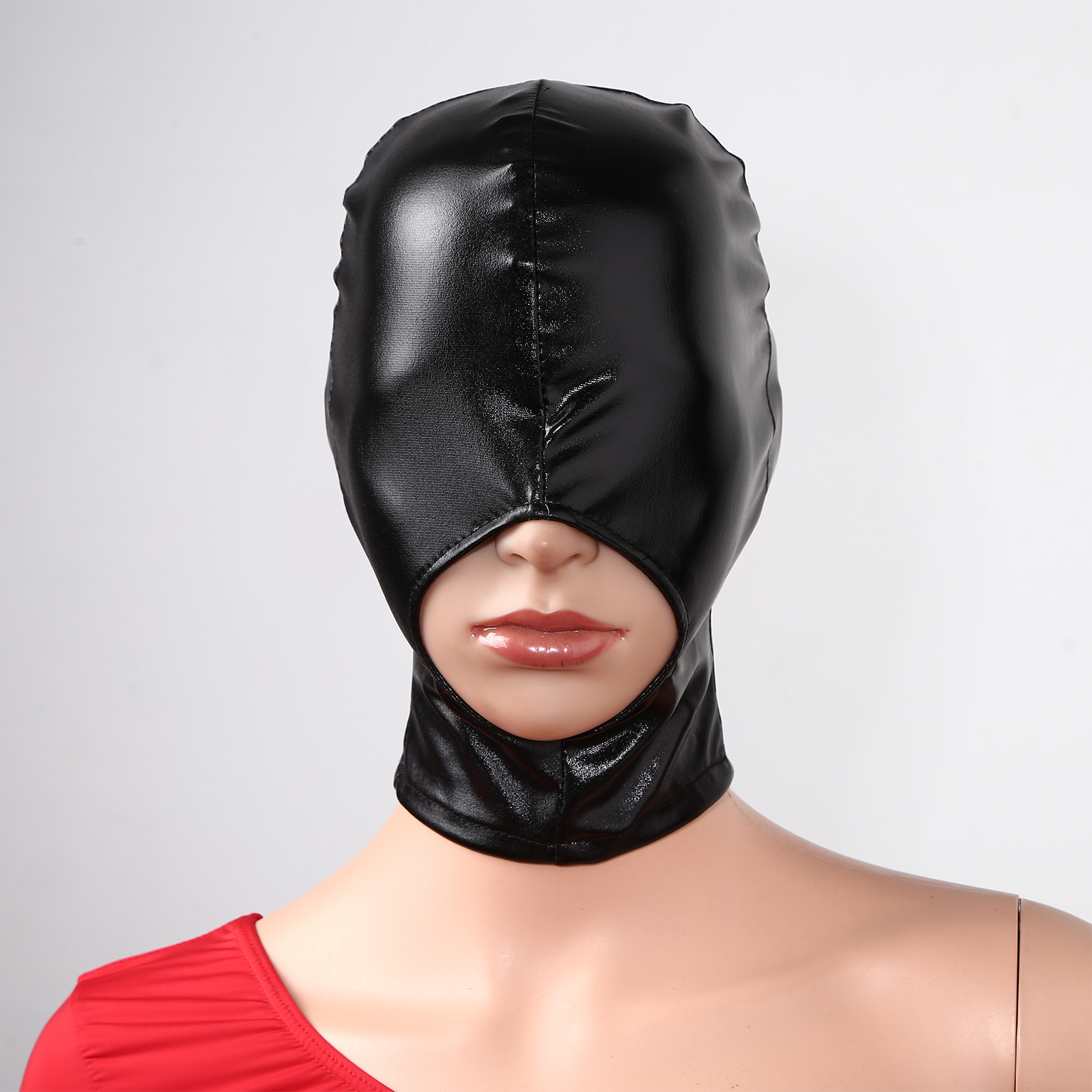 Adult Men Women Black Leather  – Black Face Mask Pack recenzja i cena