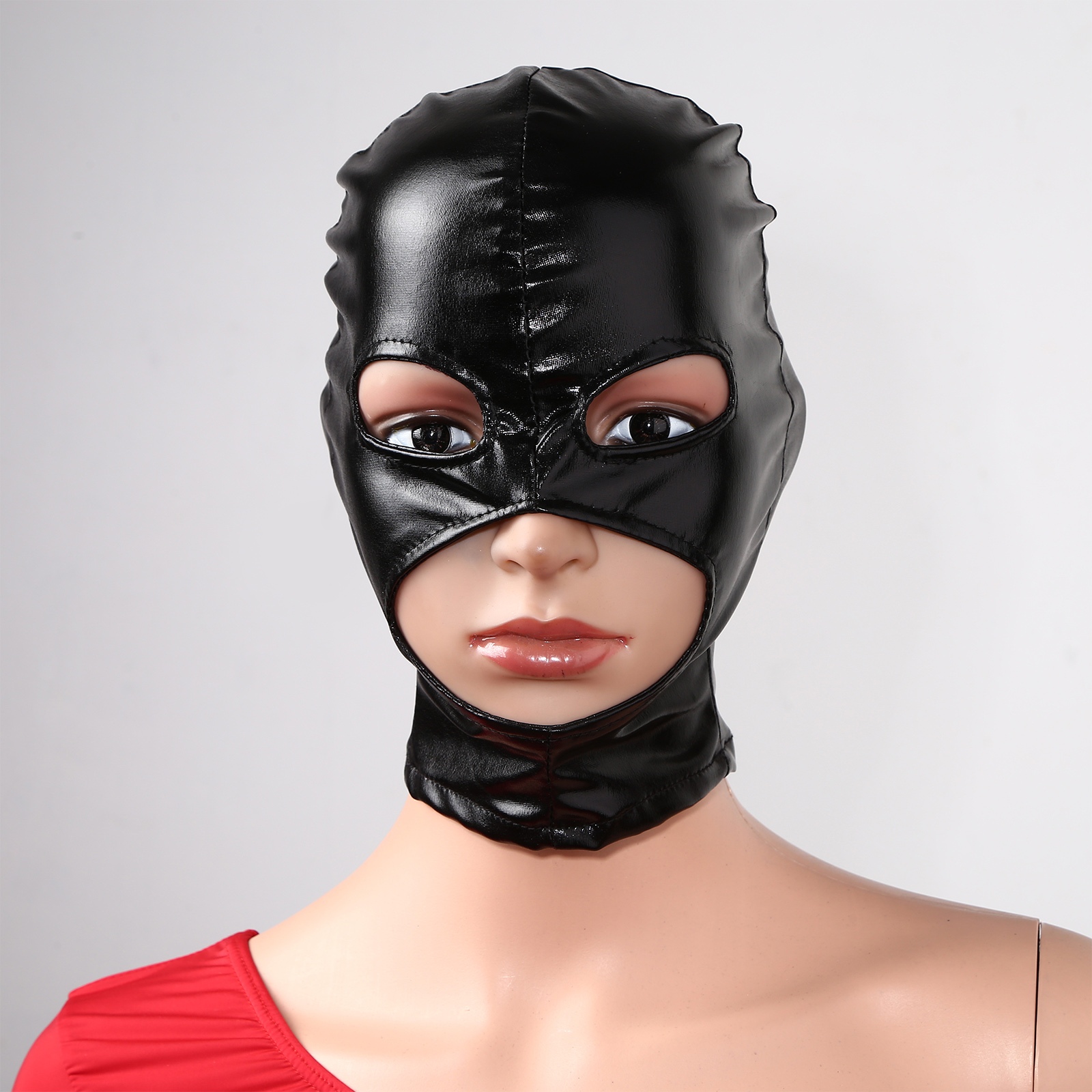Adult Men Women Black Leather  – Black Face Mask Pack recenzja i cena