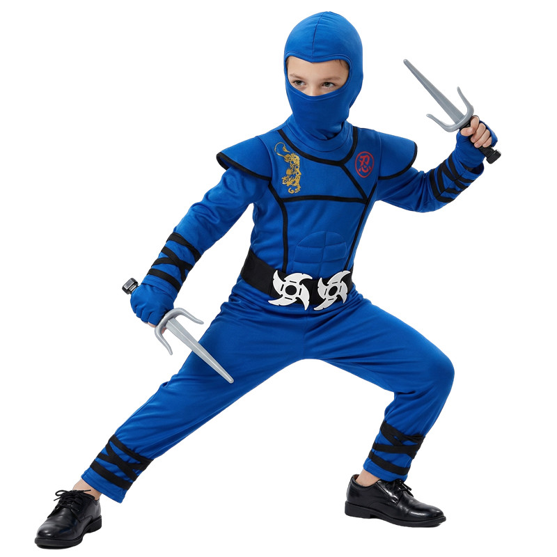 Black and Blue Ninja Costume f – Black Face Mask Pack recenzja i cena