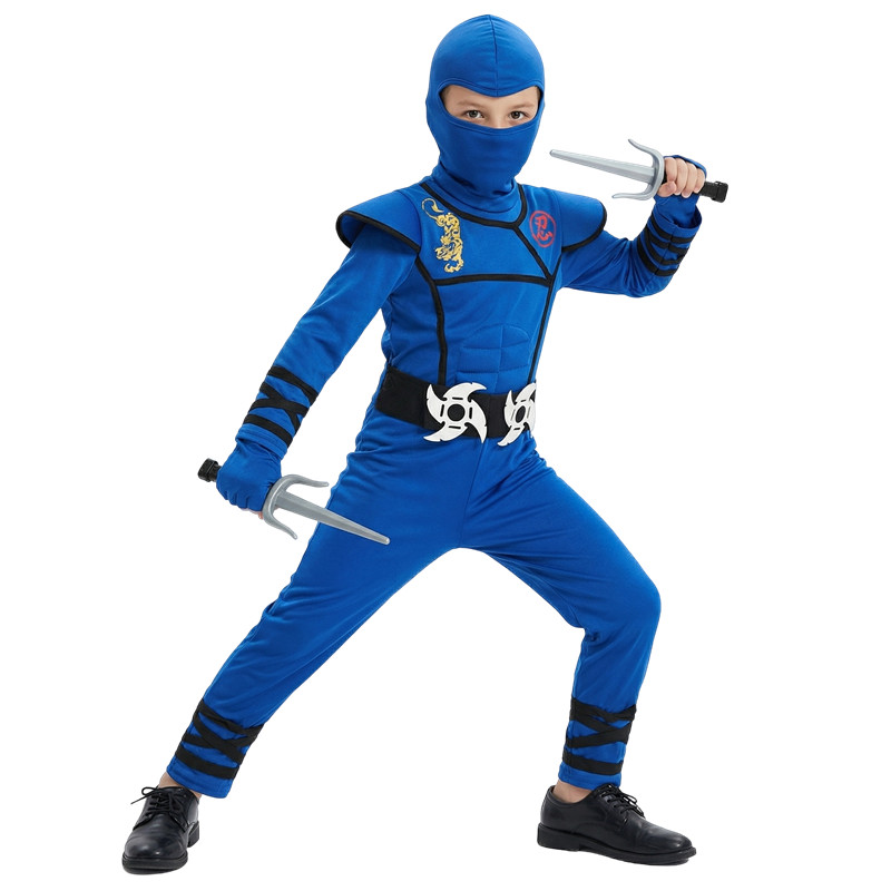 Black and Blue Ninja Costume f – Black Face Mask Pack recenzja i cena