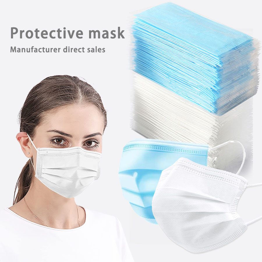 50/100Pcs Disposable Mask for  – Disposable Mask Blue recenzja i cena