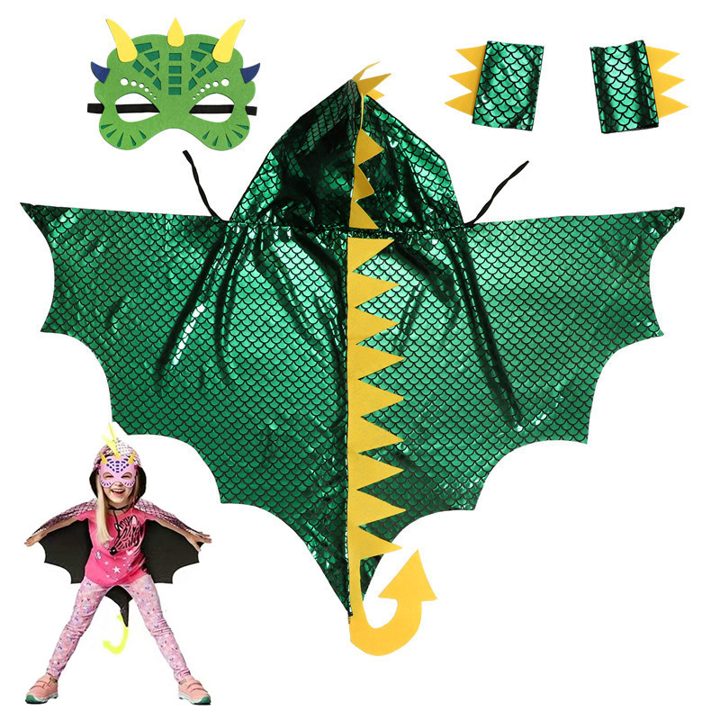 Child Green Dinosaur Cloak wit – Kids Face Mask recenzja i cena