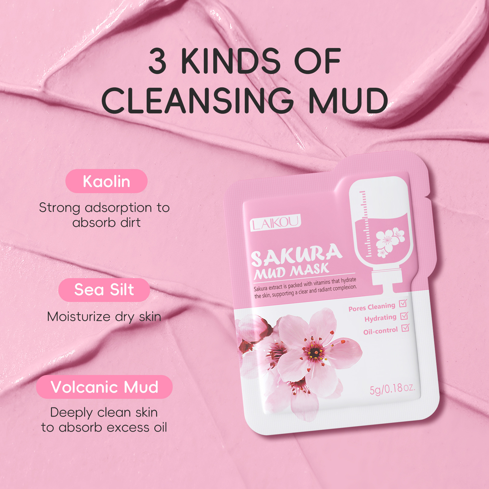 Laikou Sakura Clay Mask Trial  – Dust Mask Construction recenzja i cena