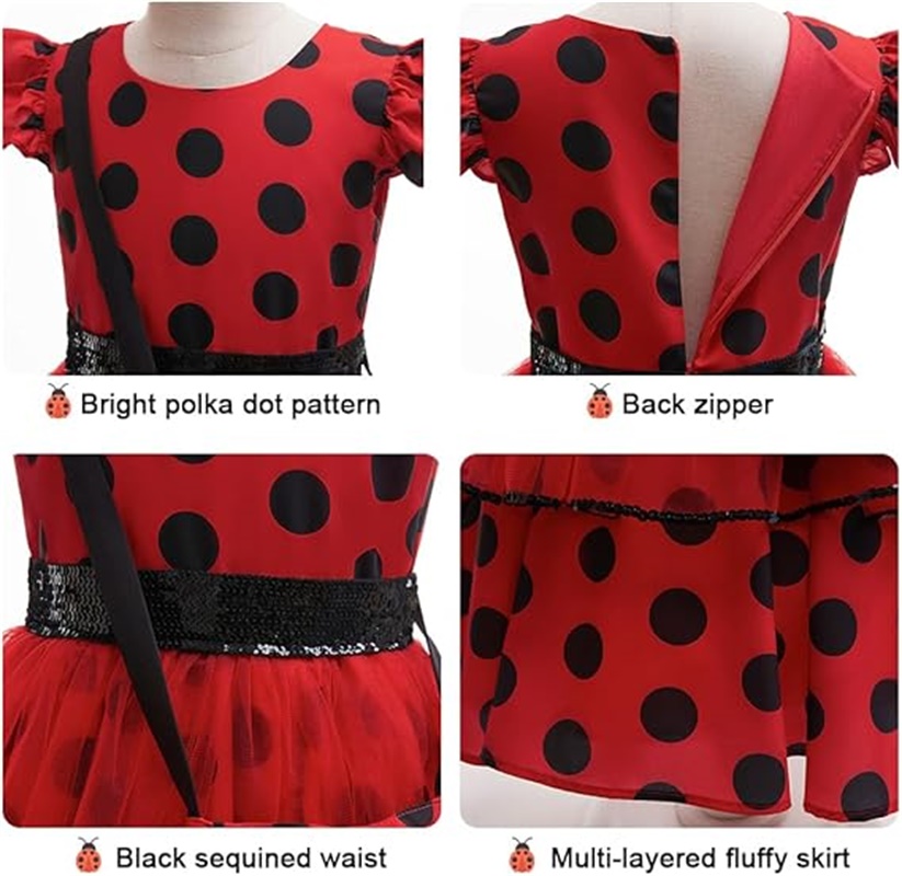 Girls Cosplay Costume Polka Do – Kids Face Mask recenzja i cena