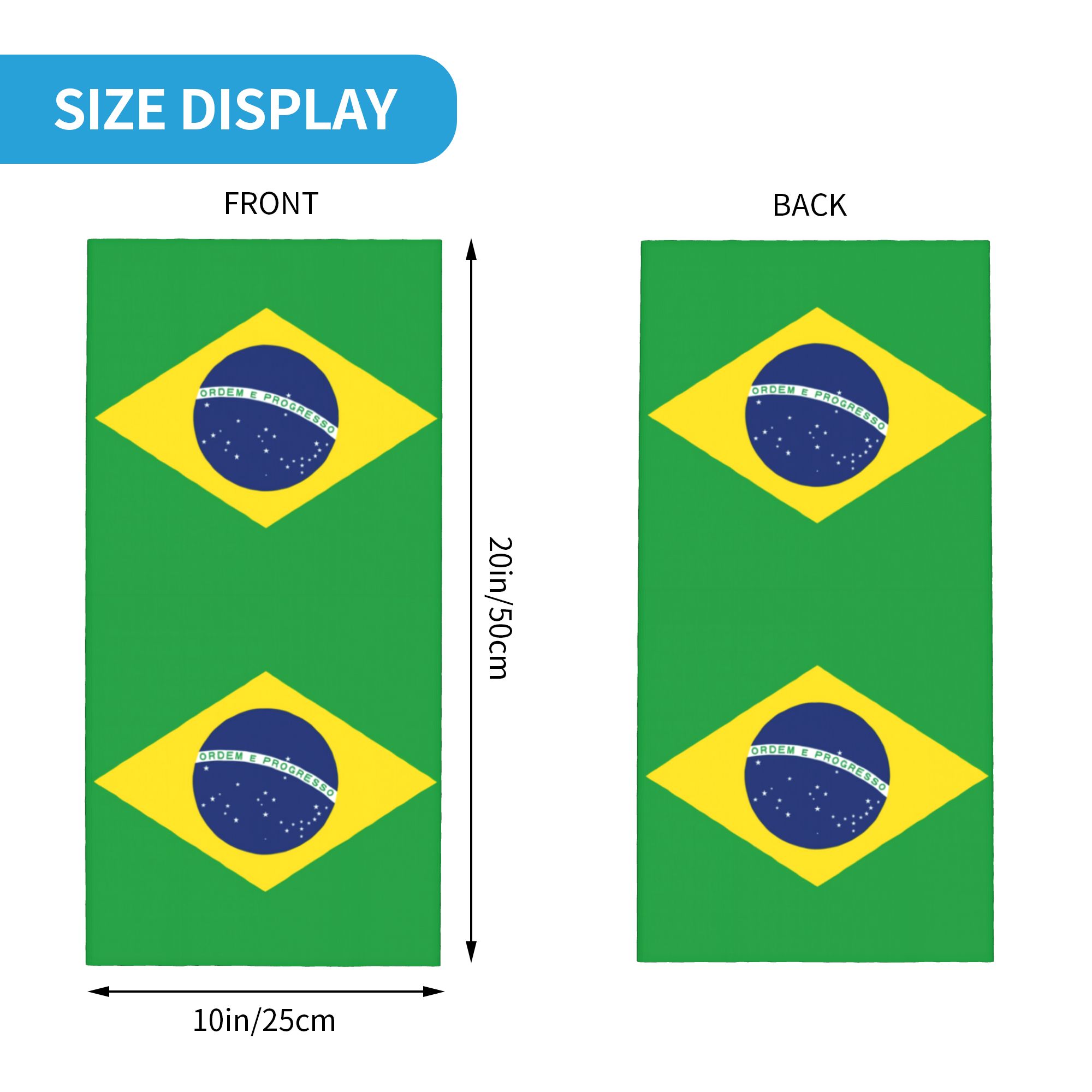 Custom Brazil Flag Bandana Nec – Neck Gaiter Face Cover recenzja i cena