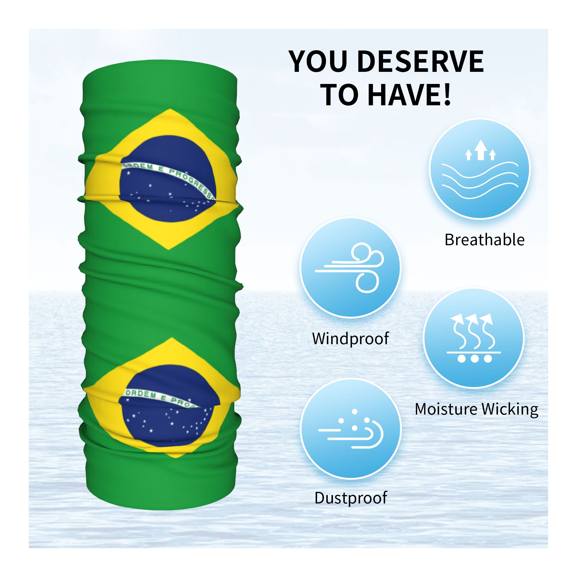 Custom Brazil Flag Bandana Nec – Neck Gaiter Face Cover recenzja i cena
