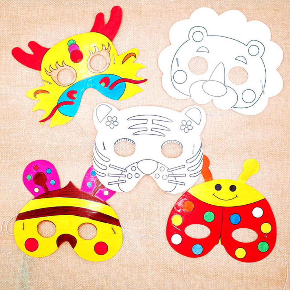 10Pcs Paper Mask Craft Kit Kid – Kids Face Mask recenzja i cena