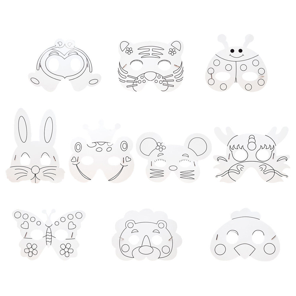 10Pcs Paper Mask Craft Kit Kid – Kids Face Mask recenzja i cena