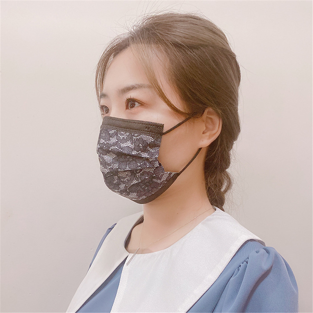 50PCS Disposable Lace Mouth Ma – Disposable Mask Blue recenzja i cena