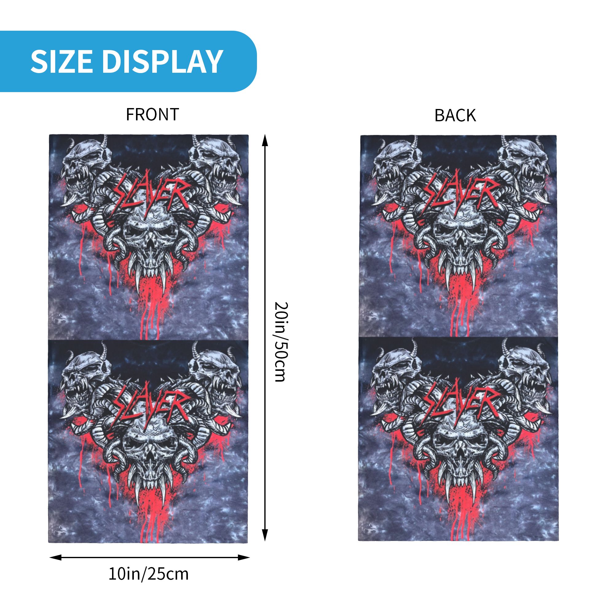 Custom Heavy Metal Rock  Slaye – Neck Gaiter Face Cover recenzja i cena