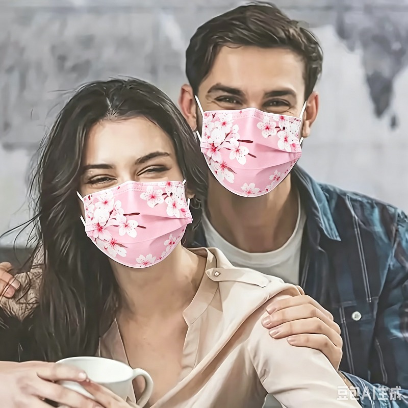 10pcs Floral Star Print Face M – Cloth Face Mask Washable recenzja i cena