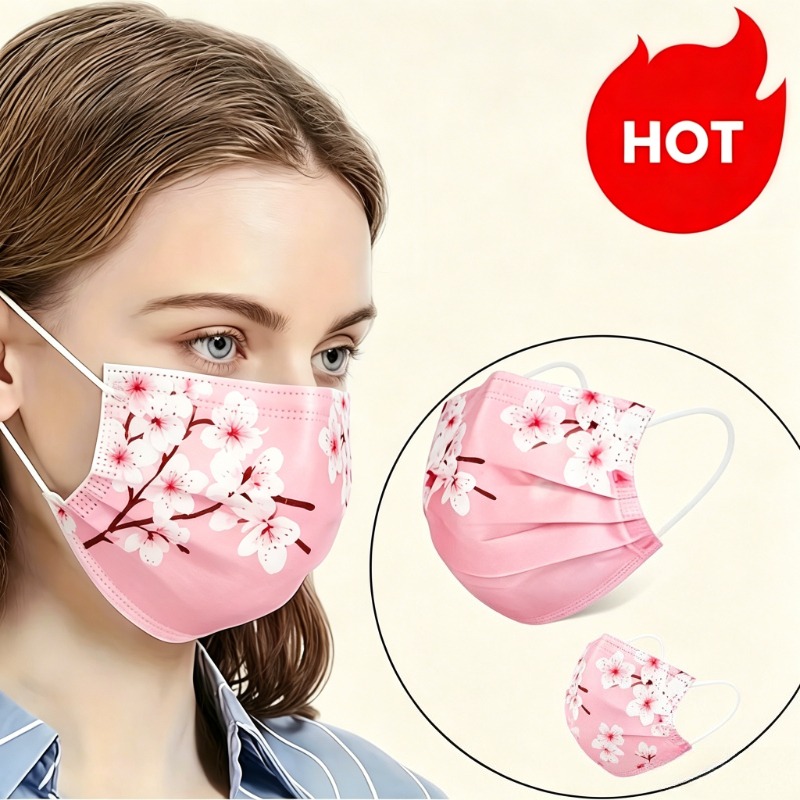 10pcs Floral Star Print Face M – Cloth Face Mask Washable recenzja i cena