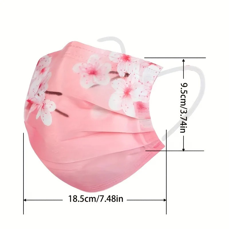 10pcs Floral Star Print Face M – Cloth Face Mask Washable recenzja i cena