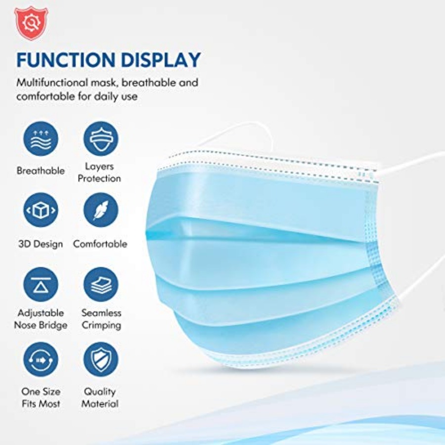 Face Mask Disposable Adults 3P – Disposable Mask Blue recenzja i cena