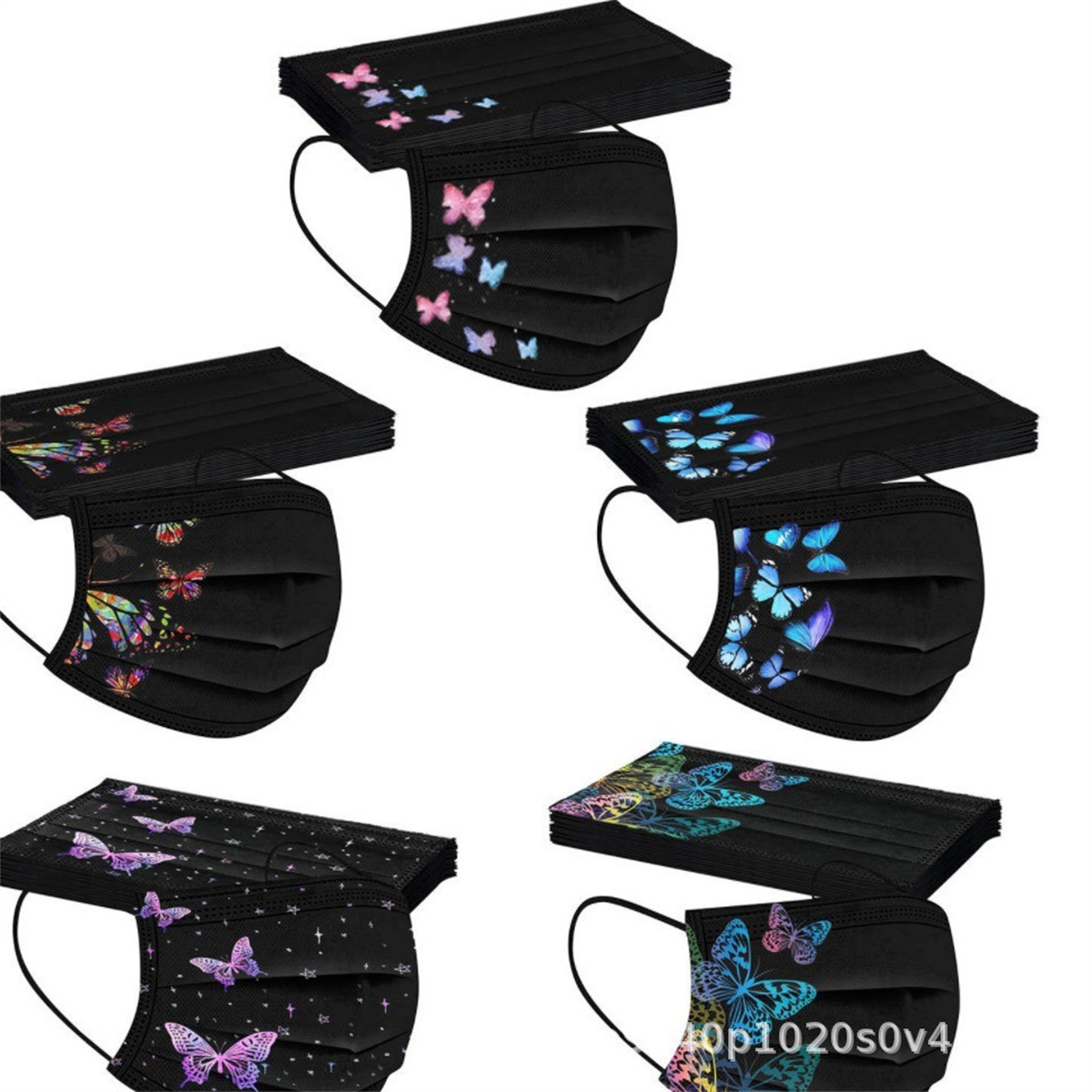 50pcs colorful butterfly print – Disposable Surgical Mask recenzja i cena
