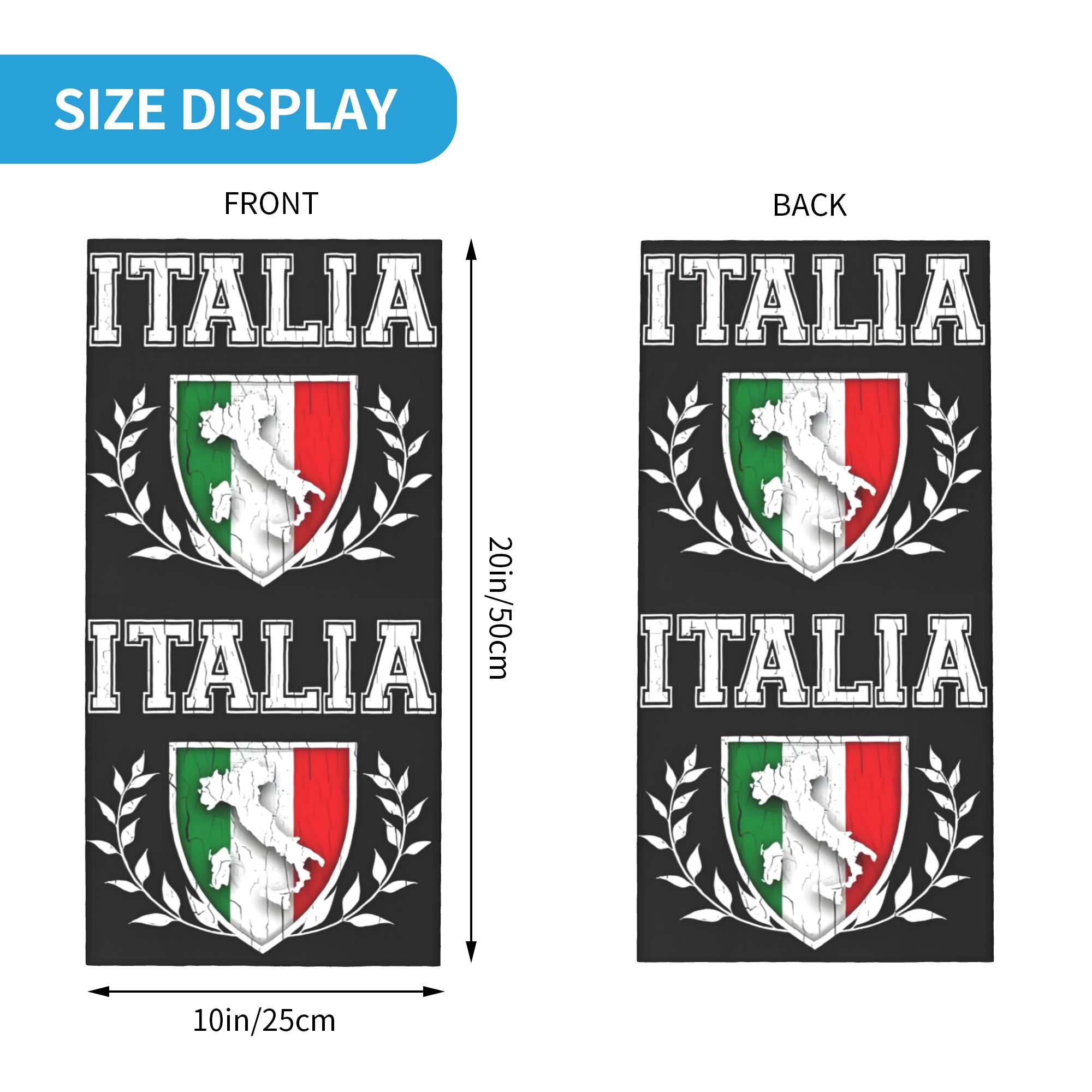Custom Italy Flag Bandana Neck – Neck Gaiter Face Cover recenzja i cena