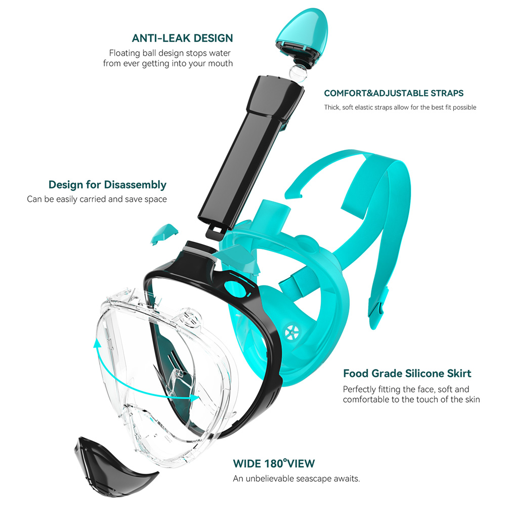 Full Face Snorkel Mask Silicon – Silicone Mask Bracket recenzja i cena