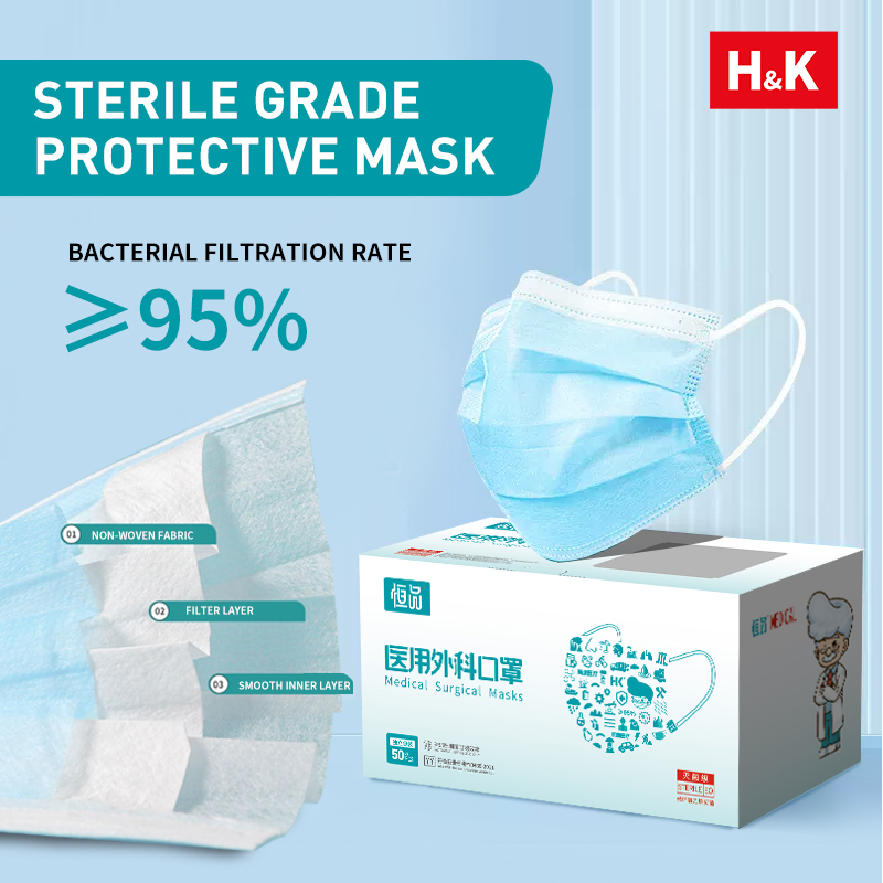 50/100 PCS Box Blue Face Masks – Disposable Mask Blue recenzja i cena