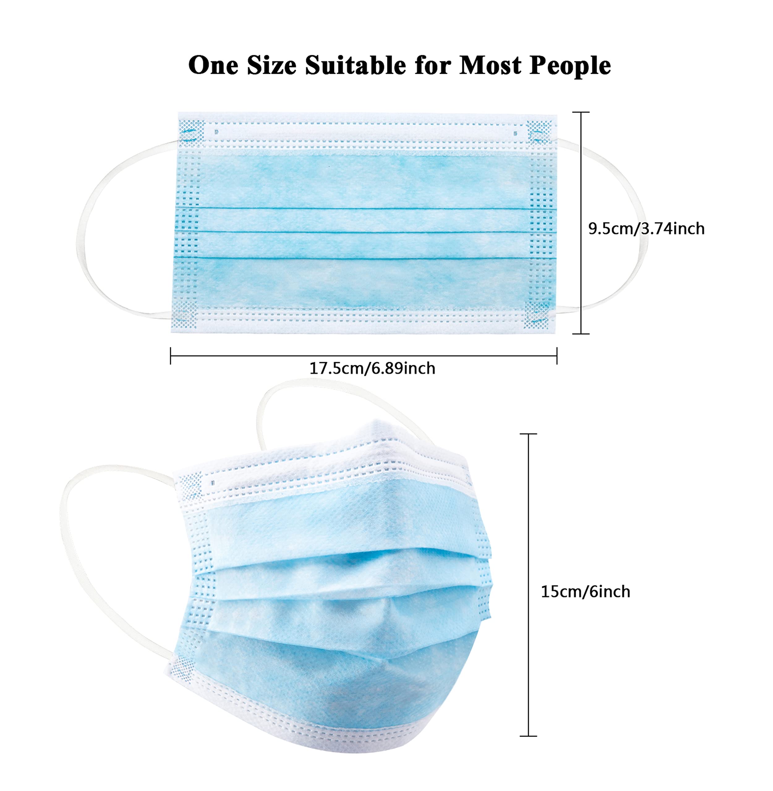 50/100 PCS Box Blue Face Masks – Disposable Mask Blue recenzja i cena