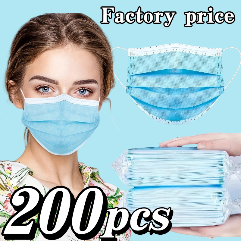 200Pcs Thickened Blue Disposab – Disposable Mask Blue recenzja i cena