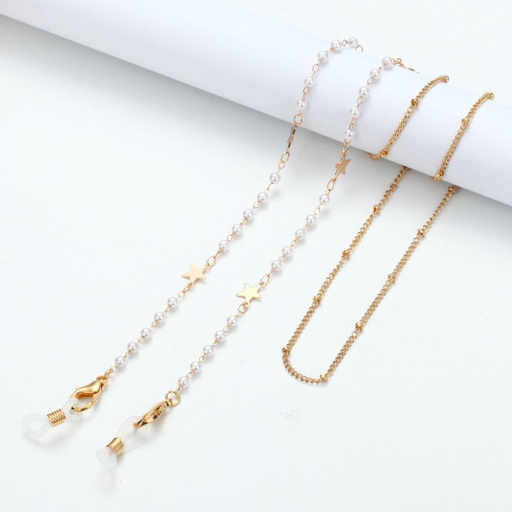 Jewelry Disc Metal Pearl Hangi – Mask Chain Holder recenzja i cena
