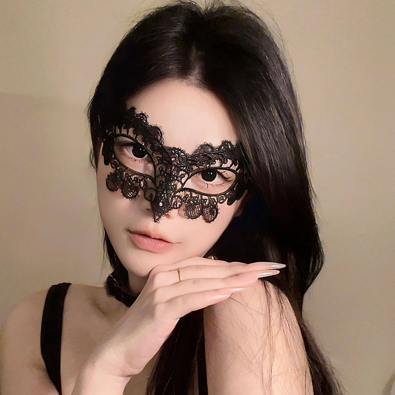 Black Sexy Lingerie Lace Mask  – Respirator Half Face recenzja i cena