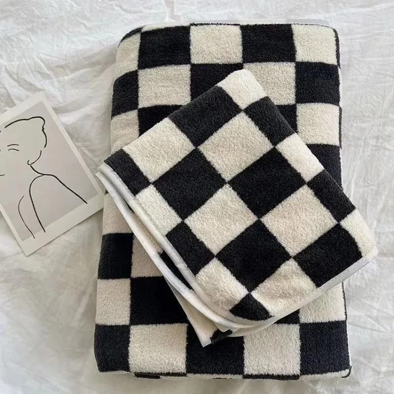 Checkerboard Pattern Bath Towe – Cloth Face Mask Washable recenzja i cena