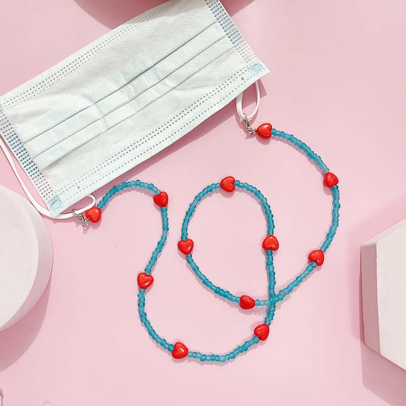 Trendy Peach Heart Anti Slip R – Mask Chain Holder recenzja i cena